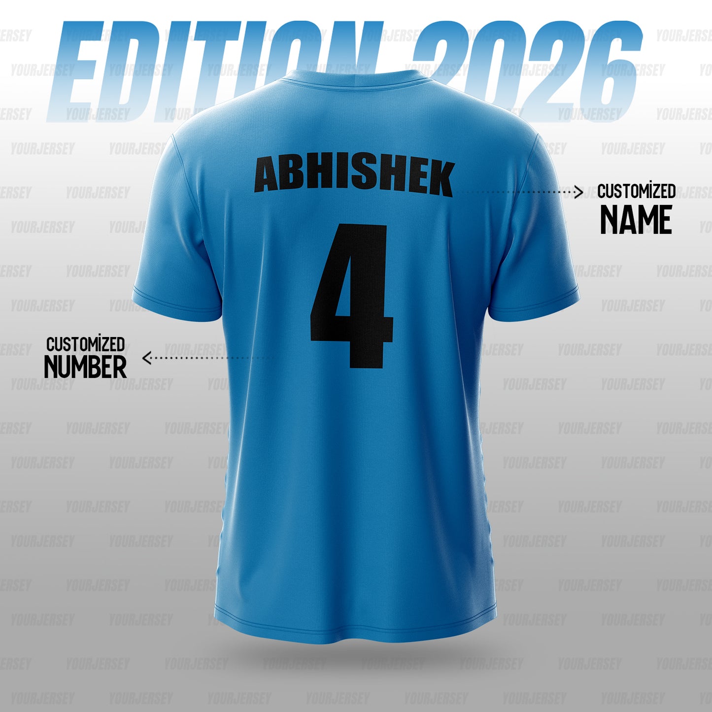 ABHISIX Sharma India T20 Cricket Jersey 2026 – Player Edition Sports Jersey | Custom Name & Number Personalized Cricket T-Shirt for Kids, Men & Women | Breathable Sportswear 2Y–4XL