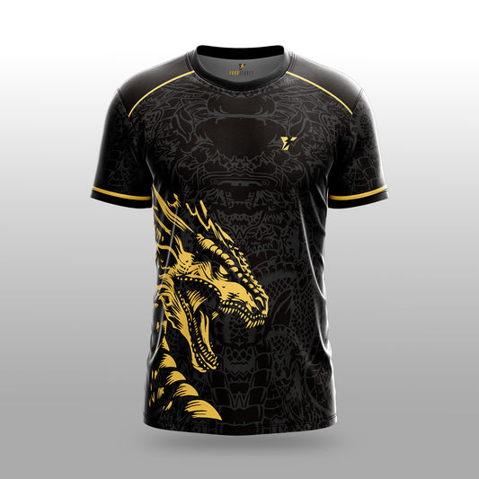 Real Dragon Fury Football Jersey | Custom Name & Number | 3 Colors: Red | Black | Green | Sizes 2Y to 4XL