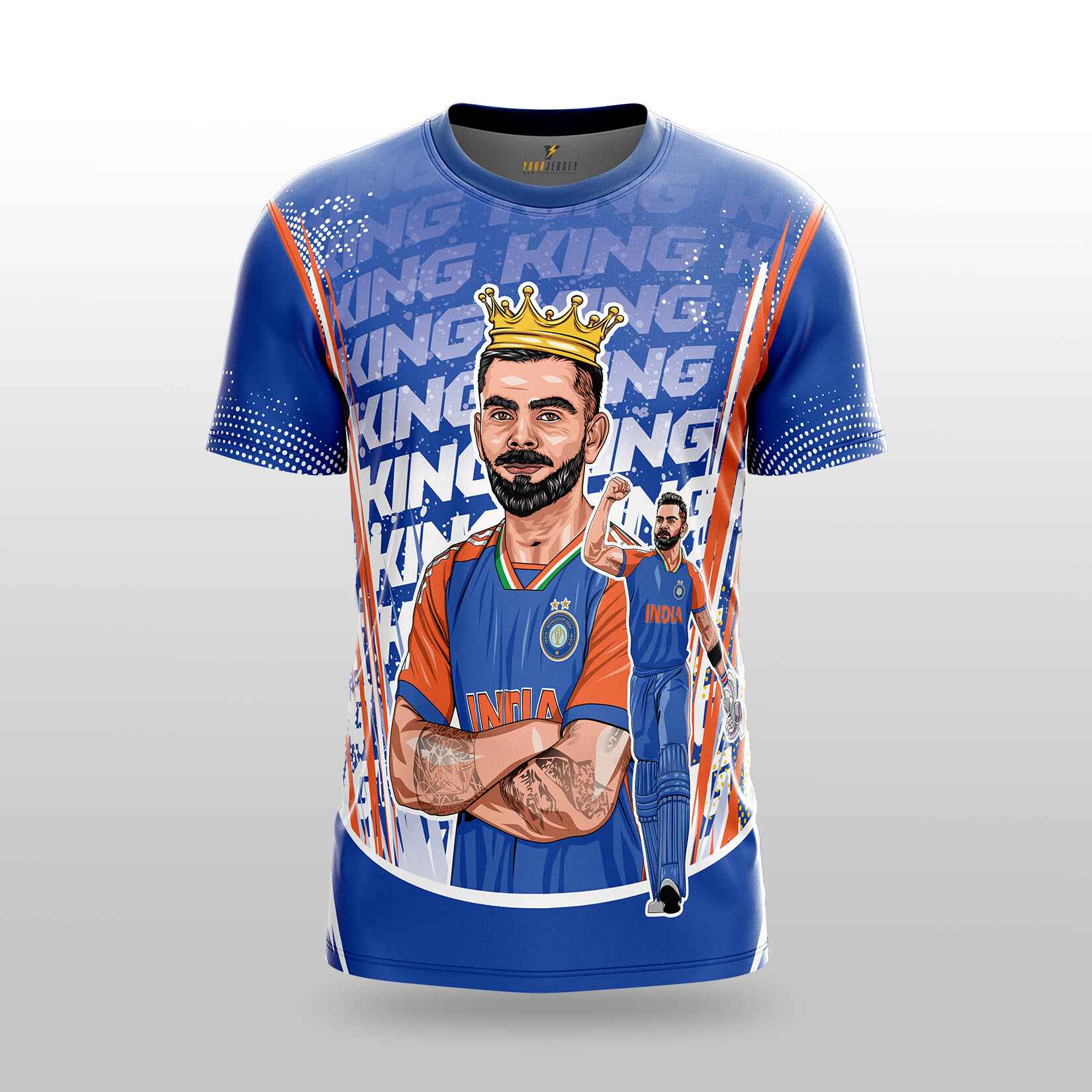 King Kohli GOAT Edition Jersey -Blue yourjerseyj