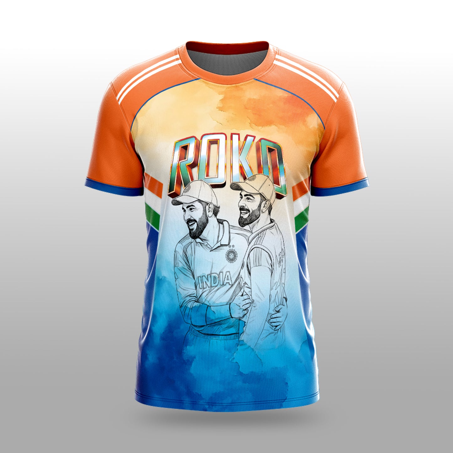 ROKO Cricket Jersey – Premium India Fan Jersey | Custom Name & Number for Kids, Men & Women yourjerseyj