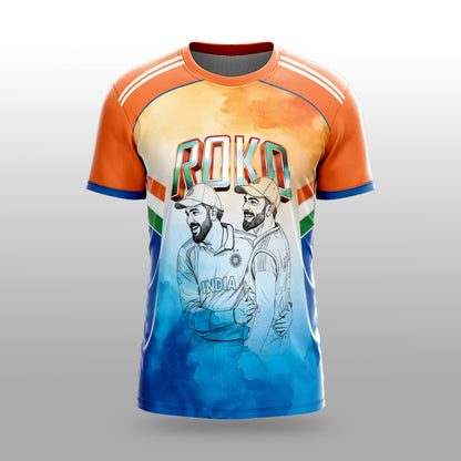 ROKO Cricket Jersey – Premium India Fan Jersey | Custom Name & Number for Kids, Men & Women yourjerseyj