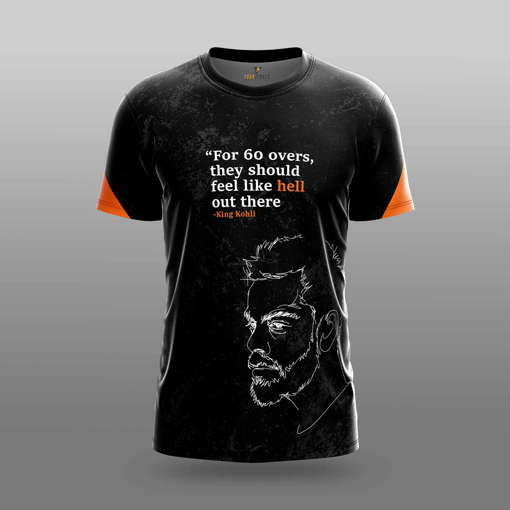 King Kohli Tribute Jersey - Cricket T-Shirt – "Feel Like Hell" Motivational Sports Tee your jersey