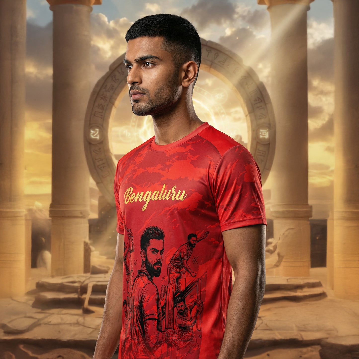 Bangalore Cricket Jersey Gold Edition 2026 with Custom Name & Number | Personalized Cricket T-Shirt for Men, Women & Kids | Sizes 2Y–4XL