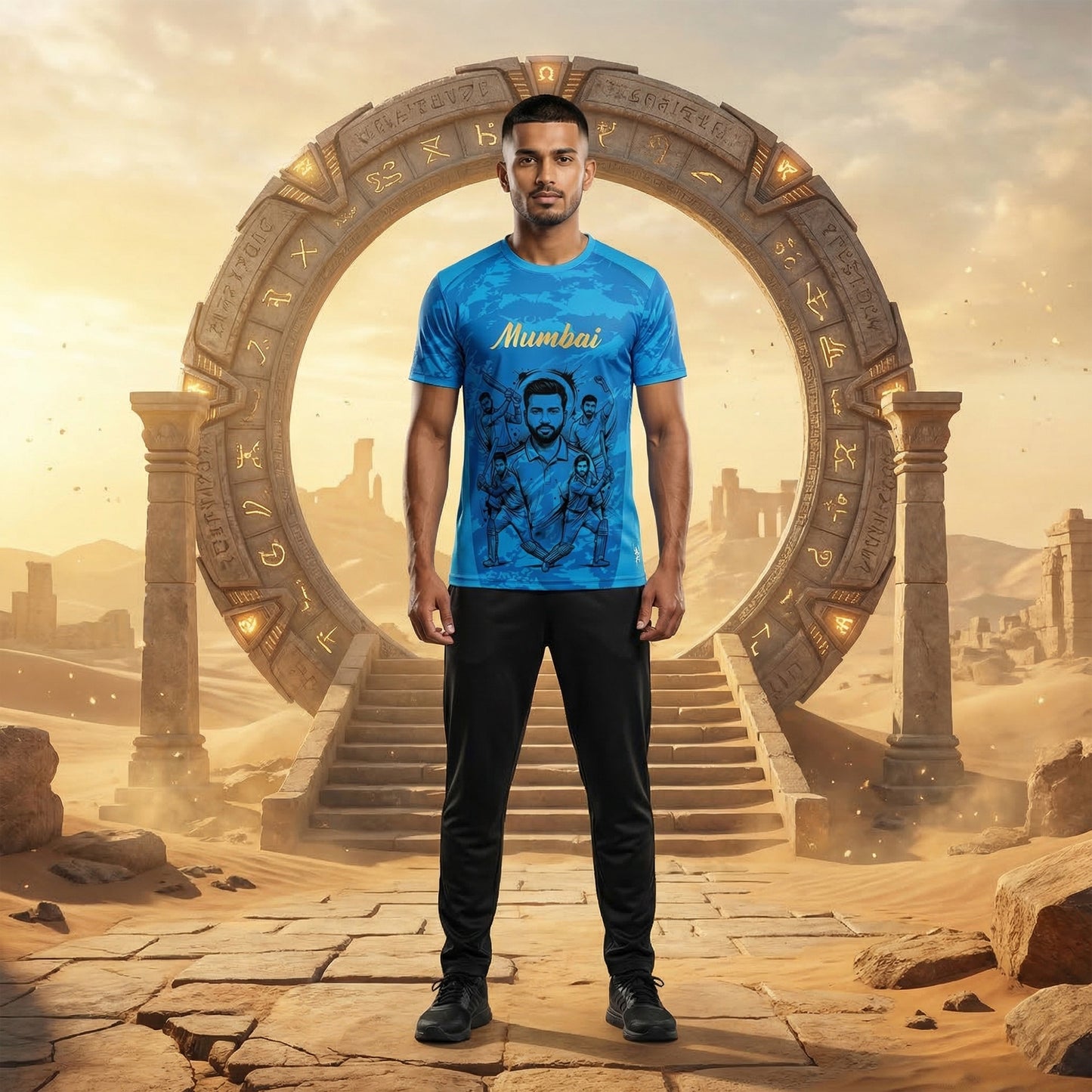 Mumbai Cricket Jersey Gold Edition 2026 with Custom Name & Number | Personalized Mumbai Sports Jersey for Men, Women & Kids | Cricket T-Shirt Sizes 2Y–4XL