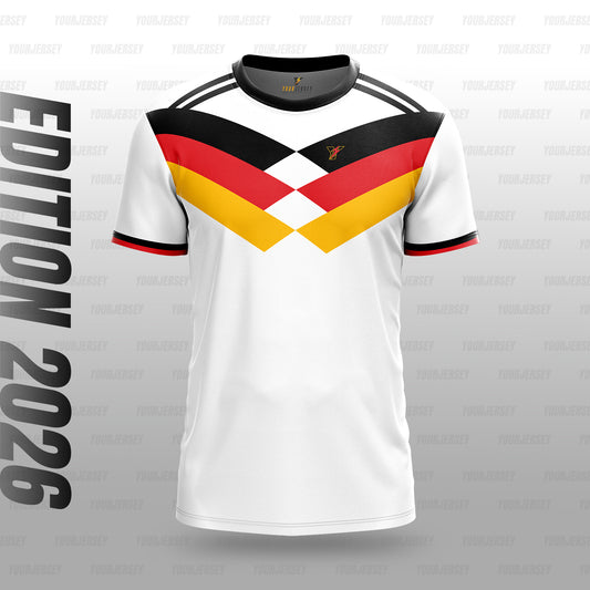 Germany 2026 Soccer Jersey – Home Kit Design | Personalised Name & Number for Men, Women & Kids yourjerseyj