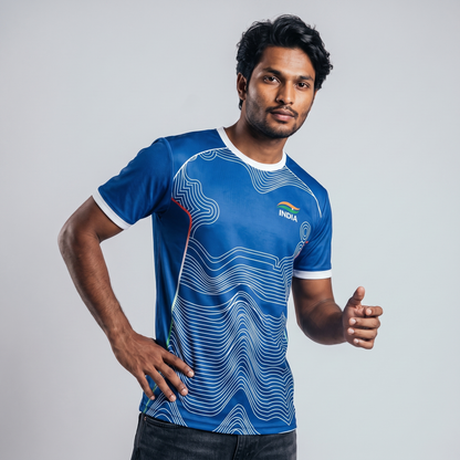 Team India Jersey 2026 | Common Games India Jersey | Blue India Sports Jersey for Men Women & Kids | AiroFab Breathable Fabric | Custom Name & Number