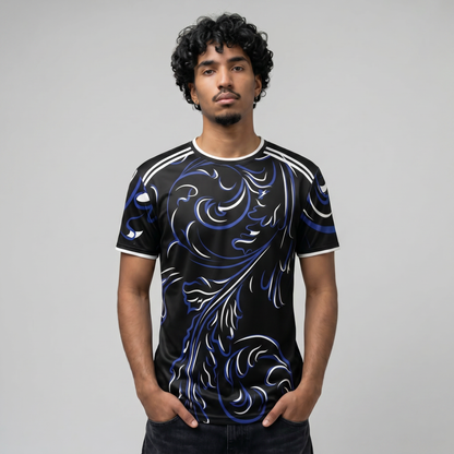 Argentina Away Football Jersey 2026 – Black & Blue Fan Jersey for Men, Women, Boys & Kids with Custom Name and Number