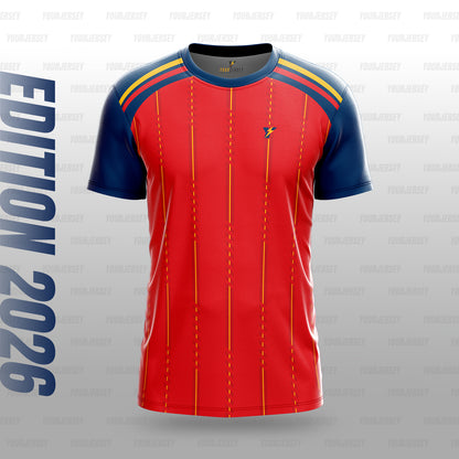 Spain 2026 Soccer Jersey – Red & Yellow Custom Name & Number yourjerseyj