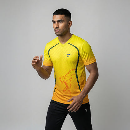 IPL Chennai Yellow Cricket Jersey 2026 | Custom Name & Number | Personalized IPL Style Cricket T-Shirt for Men, Women & Kids | AiroFab Breathable Sportswear | Fan Edition | Sizes 2Y–4XL