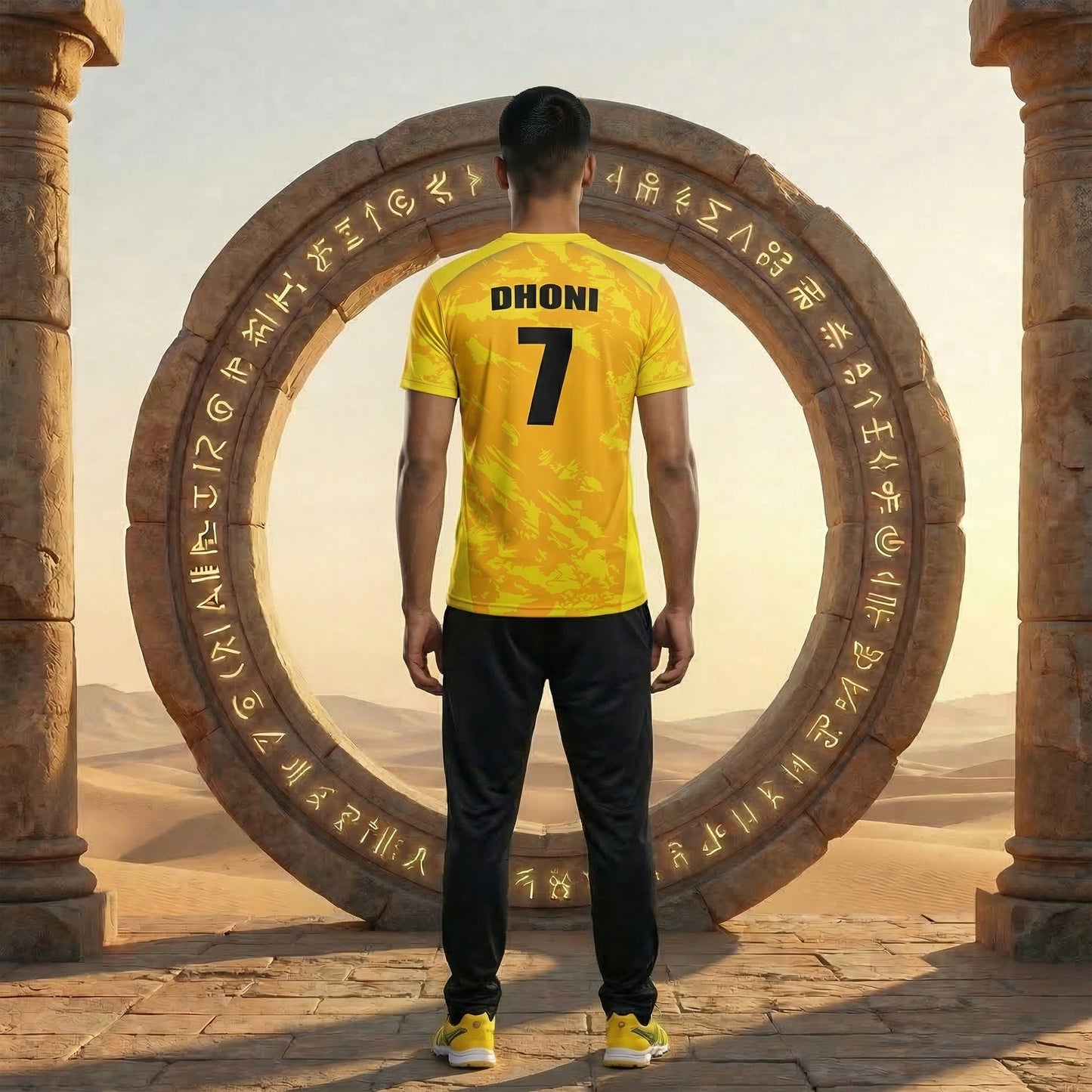 Chennai Cricket Jersey Gold Edition 2026 with Custom Name & Number | Personalized Cricket T-Shirt for Men, Women & Kids | Chennai Sports Jersey Sizes 2Y–4XL