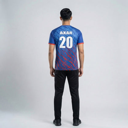 IPL Delhi Cricket Jersey 2026 with Custom Name & Number | Personalized IPL Style Cricket T-Shirt for Men, Women & Kids | AiroFab Breathable Fan Edition Sportswear | Sizes 2Y-4XL