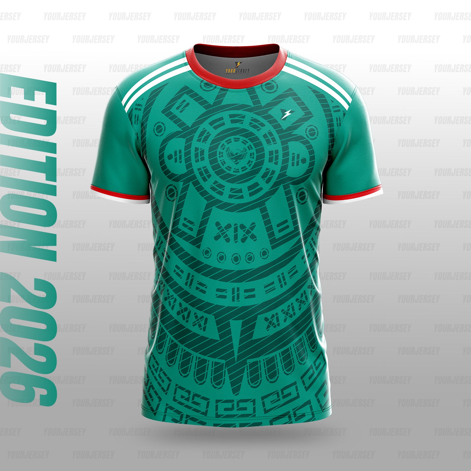 Mexico 2026 Football Jersey – Red & Yellow Custom Name & Number (Copy) yourjerseyj