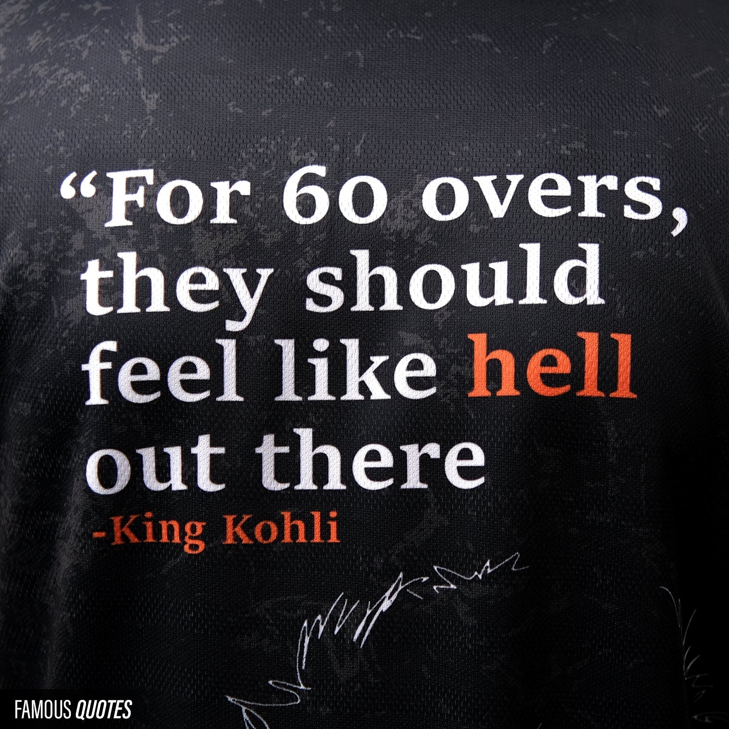King Kohli Tribute Jersey - Cricket T-Shirt – "Feel Like Hell" Motivational Sports Tee your jersey