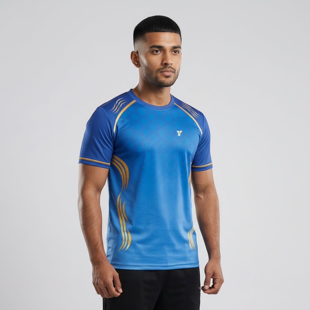 IPL Mumbai IPL Cricket Jersey 2026 | Custom Name & Number | Personalized IPL Style Cricket Jersey for Kids, Men, & Women | AiroFab Breathable Sports T-Shirt| Mumbai Fan Jersey | Sizes 2Y–4XL