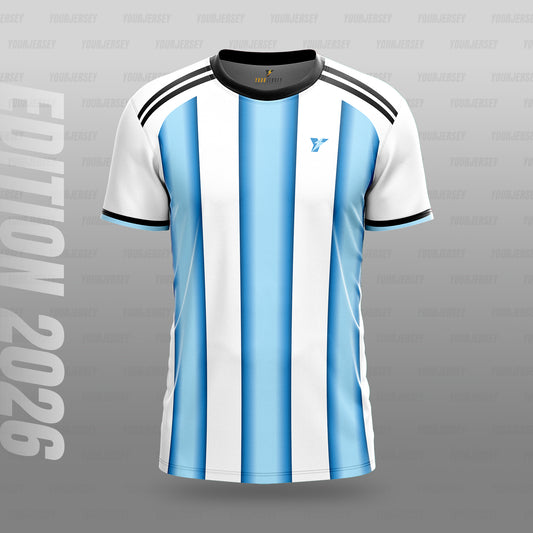 Argentina Football Jersey 2026 – Customised Name & Number | Premium Soccer T-Shirt for Adults & Kids yourjerseyj