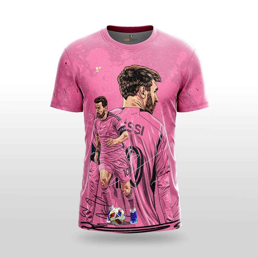 Messi GOAT Football Fan Jersey (YJ Special Fan Edition) – Pink yourjerseyj