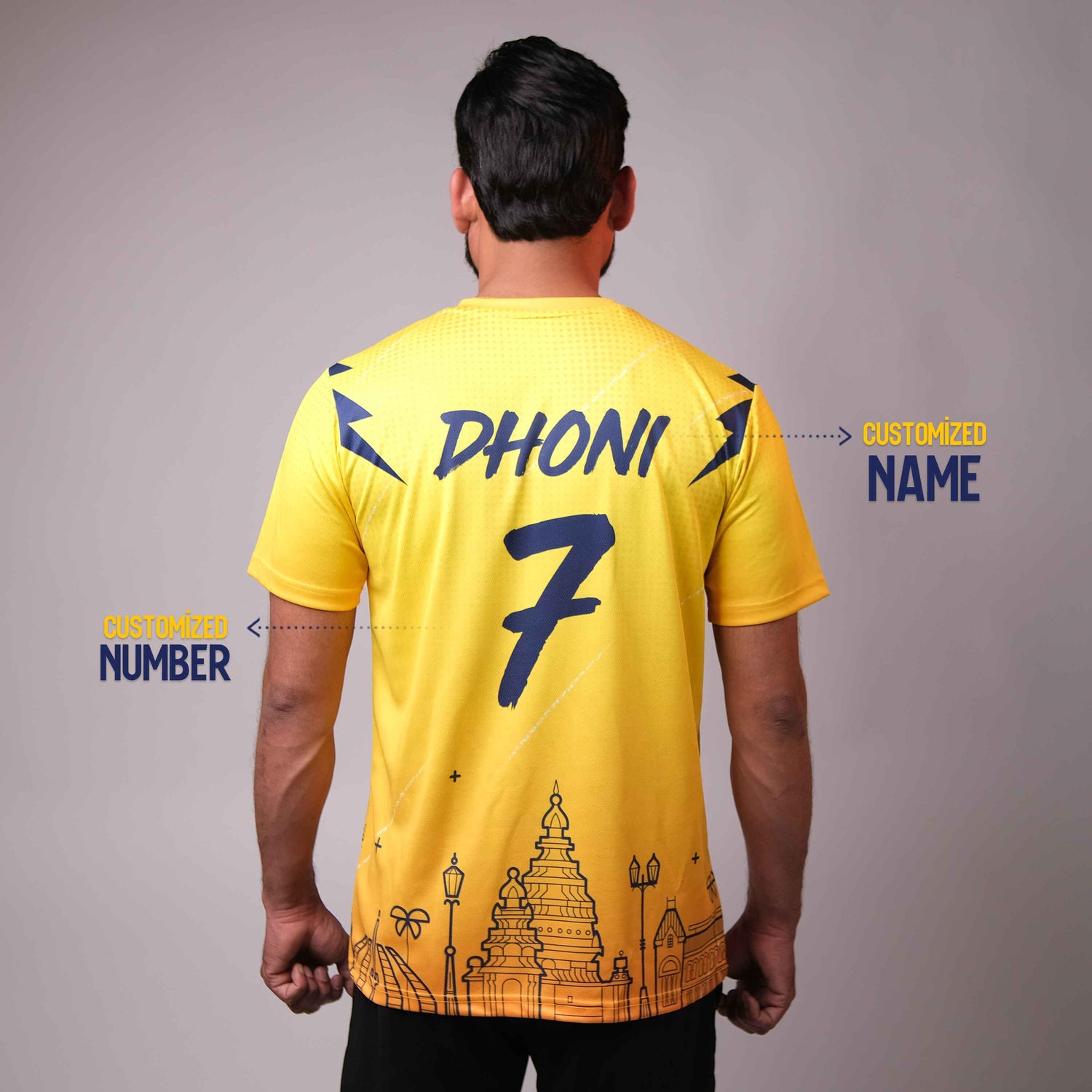 New IPL Chennai CSK Gold Cricket Jersey your jersey