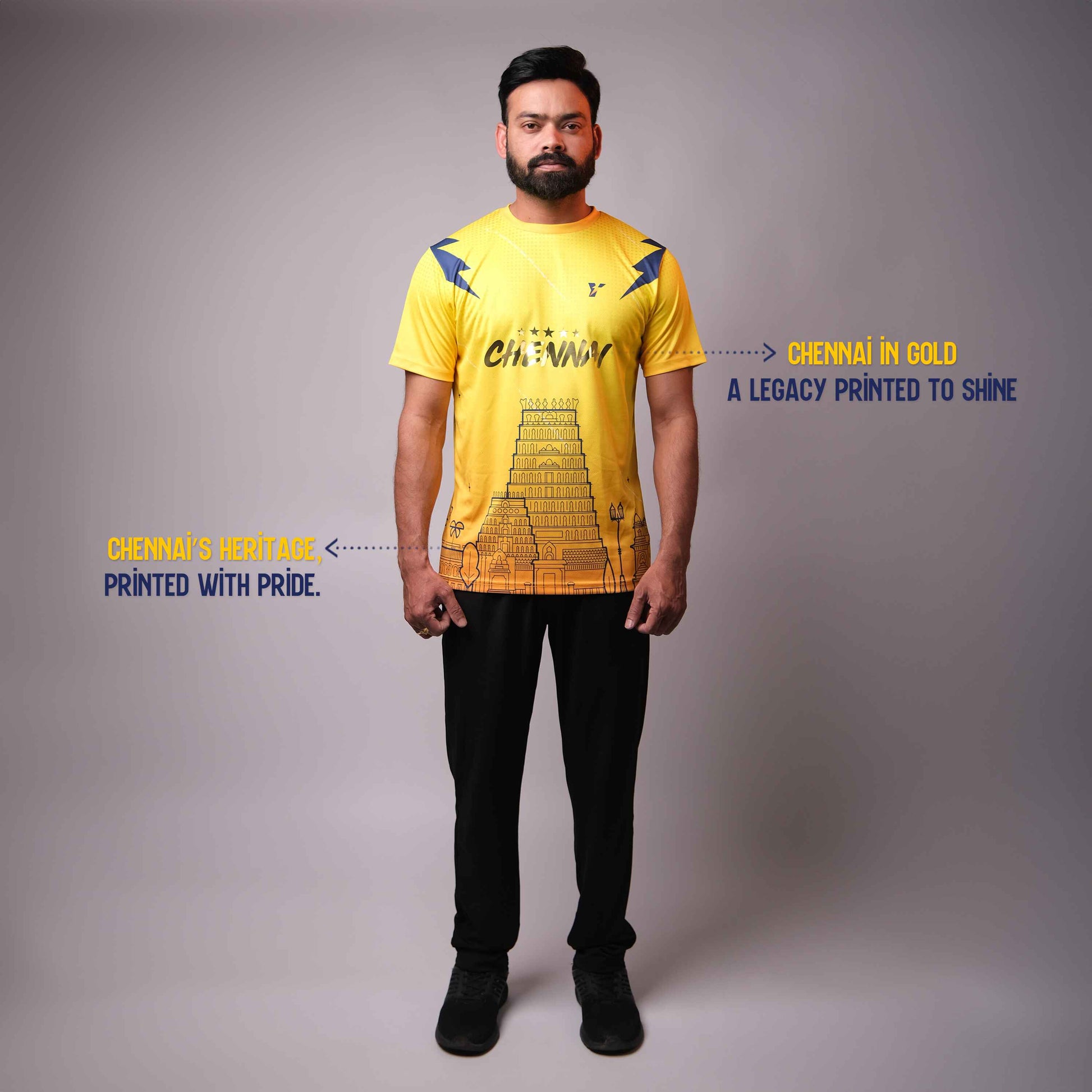 New IPL Chennai CSK Gold Cricket Jersey your jersey