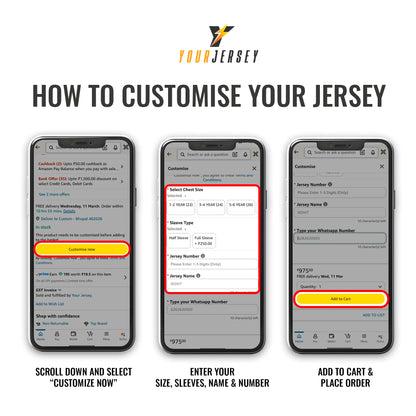 IPL Mumbai IPL Cricket Jersey 2026 | Custom Name & Number | Personalized IPL Style Cricket Jersey for Kids, Men, & Women | AiroFab Breathable Sports T-Shirt| Mumbai Fan Jersey | Sizes 2Y–4XL