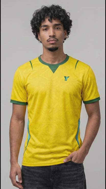 Brazil Home Football Jersey 2026 – Yellow Fan Jersey for Men, Women, Boys & Kids with Custom Name and Number